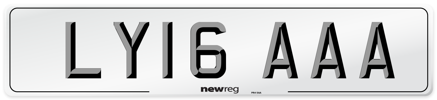 LY16 AAA Number Plate from New Reg